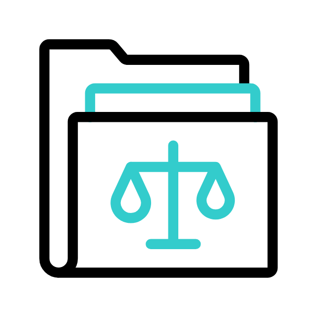 carpeta en movimiento con balanza