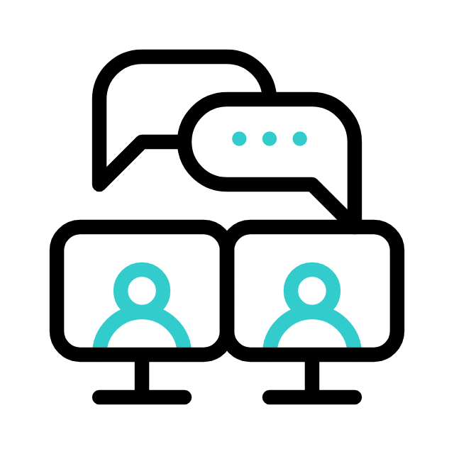 gif de iconos chateando