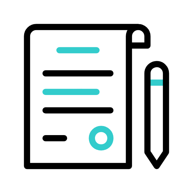 gif de contrato y lapiz